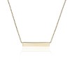 9ct Yellow Gold Plain Bar Necklet