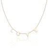 9ct Yellow Gold LOVE Flat Letter Necklace