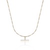 9ct Yellow Gold Paperclip Chain T-Bar Necklace