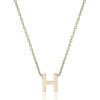 9ct Yellow Gold 'H' Necklace