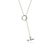 9ct Yellow Gold Lariat T-Bar Necklet