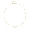 9ct Yellow Gold Malachite Heart Necklet