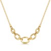 9ct Yellow Gold Fancy Curb Link Centre Necklace
