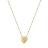9ct Yellow Gold Cubic Zirconia Slider Heart Adjustable Necklace