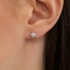9ct White Gold Star Stud Earrings