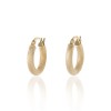 9ct Yellow Gold Diamond Cut Hoop Earrings