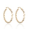 9ct Yellow Gold Twist Hoop Earrings