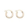 9ct Yellow Gold Plain Tubular Hoop Earrings