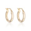 9ct Yellow Gold Plain Tubular Hoop Earrings