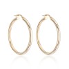 9ct Yellow Gold Tubular Hoop Earrings
