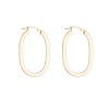 9ct Yellow Gold Oval Hoop Earrings