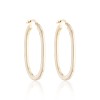 9ct Yellow Gold Oval Hoop Earrings