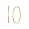 9ct Yellow Gold 50mm Plain Tube Hoop Earrings