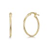 9ct Yellow Gold 1.50mm Round Tube Hoop Earrings