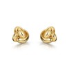 9ct Yellow Gold Triple Knot Stud Earrings