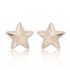 9ct Yellow Gold Diamond Cut Star Stud Earrings