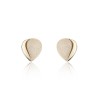 9ct Yellow Gold Brushed Teardrop Stud Earrings