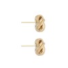9ct Yellow Gold Textured Knot Stud Earrings