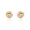 9ct Yellow Gold Textured Knot Stud Earrings