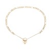 9ct Yellow Gold Figaro Padlock Bracelet