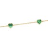 9ct Yellow Gold Malachite Heart Bracelet