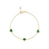 9ct Yellow Gold Malachite Heart Bracelet