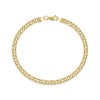 9ct Yellow Gold Diamond Cut Double Curb Bracelet