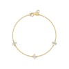 9ct Yellow Gold Mother of Pearl Clover Bracelet