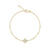 9ct Yellow Gold Mother of Pearl Clover Bracelet 