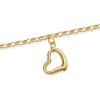 9ct Yellow Gold Polished Open Heart Bracelet