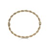9ct Yellow Gold Double Twist Plain and Textured Bangle