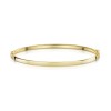 9ct Yellow Gold 3mm Rectangular Tube Oval Bangle