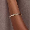 9ct Yellow & White Gold Two-Tone Twist Bangle