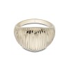 9ct Yellow Gold Textured Dome Ring