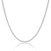 9ct White Gold 1.2mm Diamond Cut 18-20inch Curb Chain