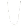 9ct Yellow Gold Marquise Mother-of-Pearl Long Chain Necklace