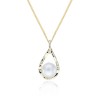 9ct Yellow Gold Pearl Teardrop Pendant