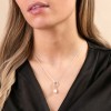 Silver Oval Cubic Zirconia 7-7.5mm Pearl Drop Pendant