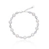 Silver Freshwater Pearl and Cubic Zirconia Bracelet