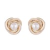9ct Yellow Gold Pearl Knot Stud Earrings