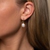 14ct Yellow Plated Silver Pearl Drop Earrings