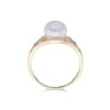 9ct Yellow Gold Pearl Textured Ring
