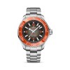 Omega Seamaster Planet Ocean Mens Watch O21530462106001 Grey Dial Orange Bezel Steel Bracelet