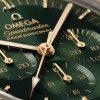 Omega Speedmaster Moonwatch Mens Watch O31060425010001 Green Dial Gold Bracelet
