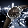 Seiko Mens Watch SRPJ17J1 Black Dial Brown Leather Strap