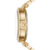 Michael Kors Parker Womens Watch MK7283 Stone Set Dial Yellow Gold Tone Bracelet