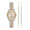 Michael Kors Lexington Pavé Two-Tone 26mm Watch and Slider Bracelet Gift Set MK4815SET