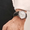 Baume et Mercier Clifton Mens Watch M0A10518 White Dial Leather Strap