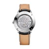 Baume et Mercier Clifton Mens Watch M0A10518 White Dial Leather Strap