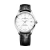 Baume et Mercier Clifton Mens Watch M0A10518 White Dial Leather Strap